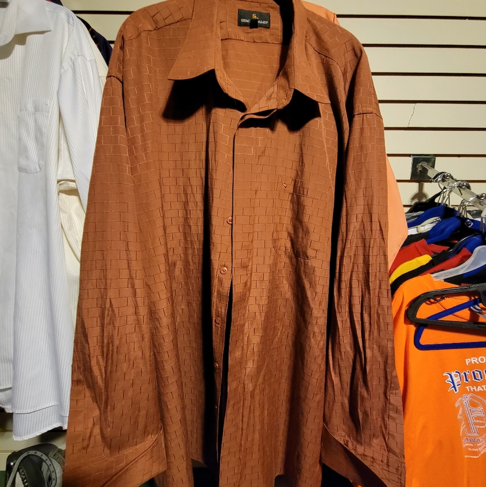 MENS FRENCH CUFF BUTTON DOWN DRESS SHIRT